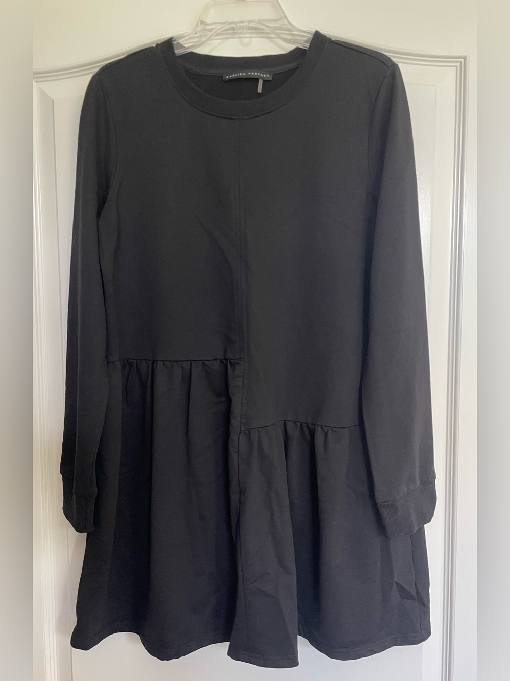 English Factory Black Long Sleeve Peplum Jacket